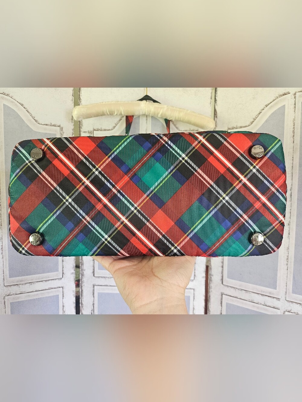 NWOT Lug Two Step Tote In Tartan Plaid, Popular Sold-out Print! - Picture 4 of 8